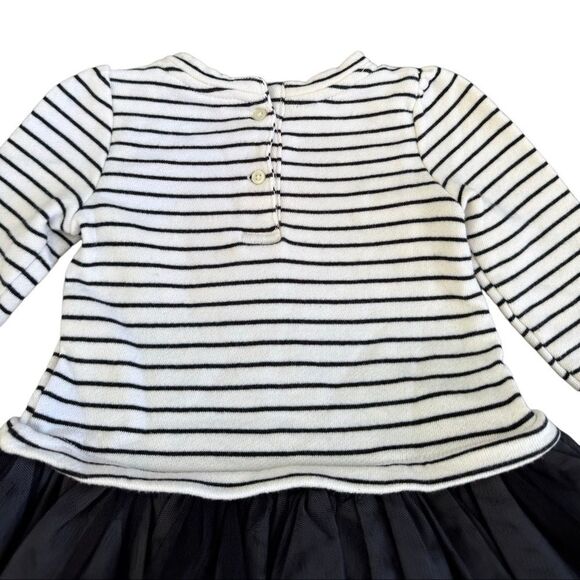 Gap Baby BOO Stripe Tulle Costume Halloween Spooky Dress Size 6-12 Months - Picture 2 of 7